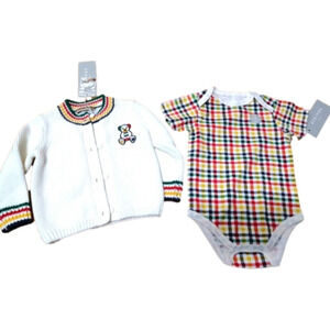 The Hudson's Bay Company Cotton Sweater & Onesie Sz 12-18m